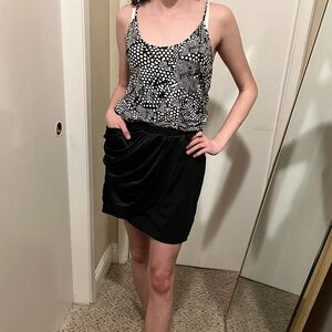 Bebe Drape-Skirt Tank Dress